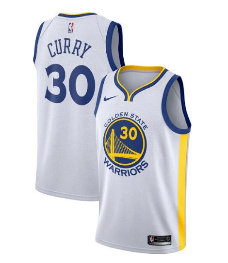 Men's Warriors #30 Stephen Curry White NBA Stitched Jersey